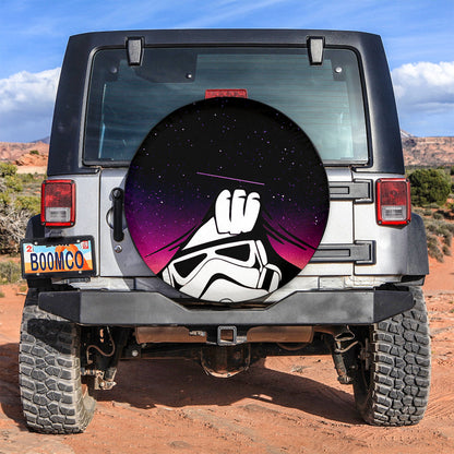 Stormtrooper Peeping Peek A Boo Funny Galaxy Jeep Car Spare Tire Cover