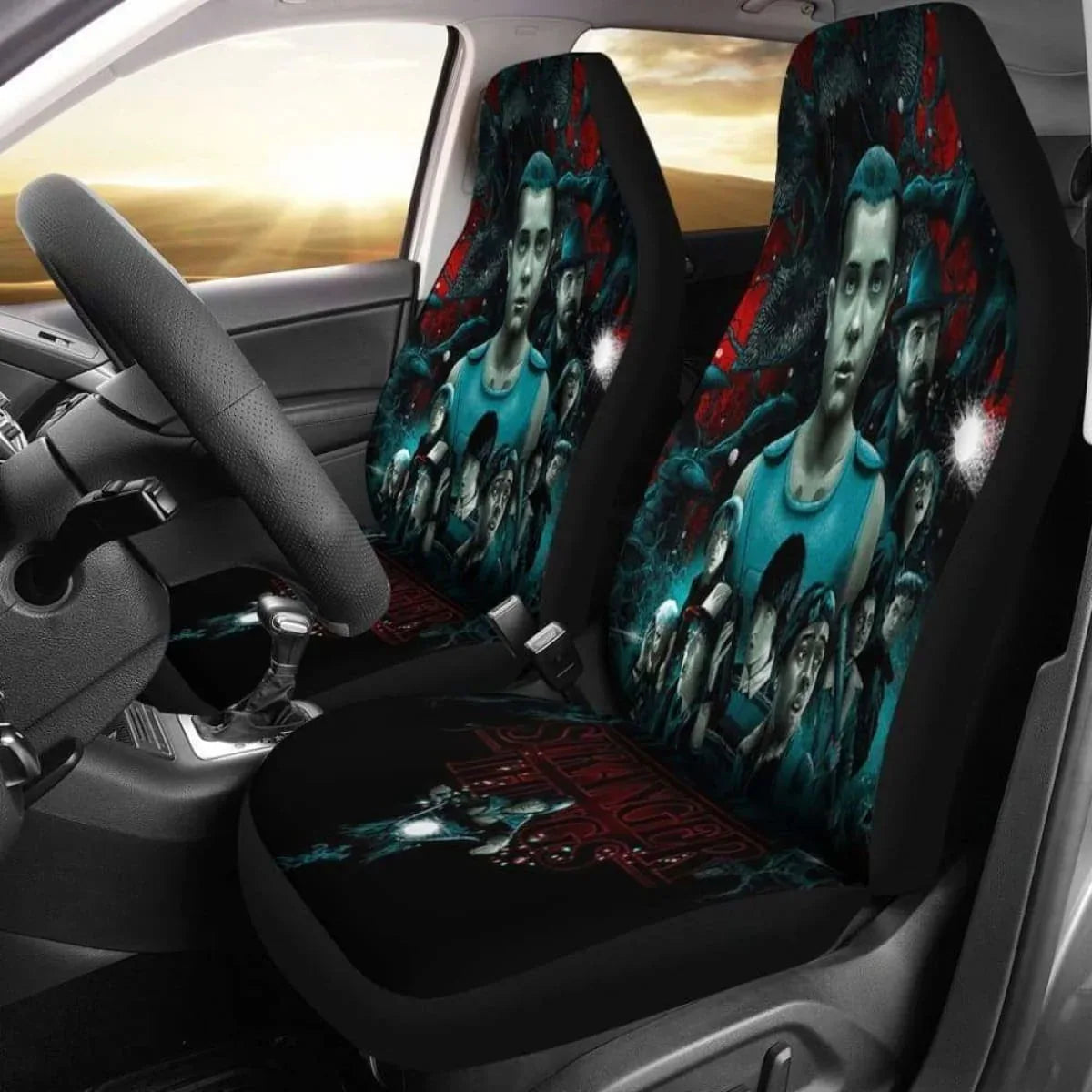 Stranger Things Movie Fan Gift Car Seat Covers Universal Fit - PersonalizedFury