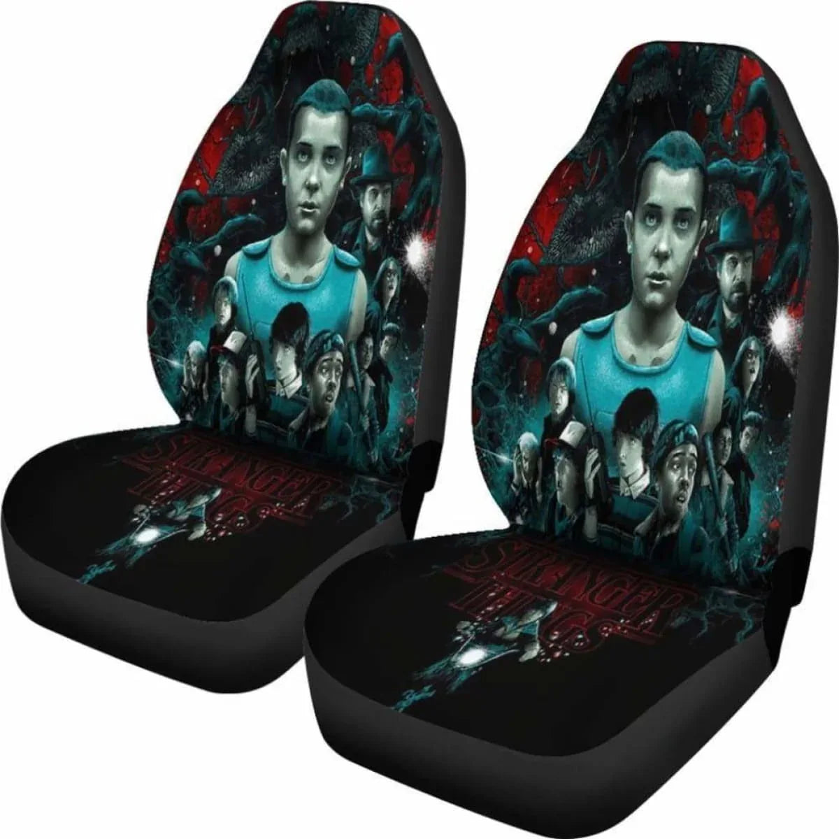 Stranger Things Movie Fan Gift Car Seat Covers Universal Fit - PersonalizedFury