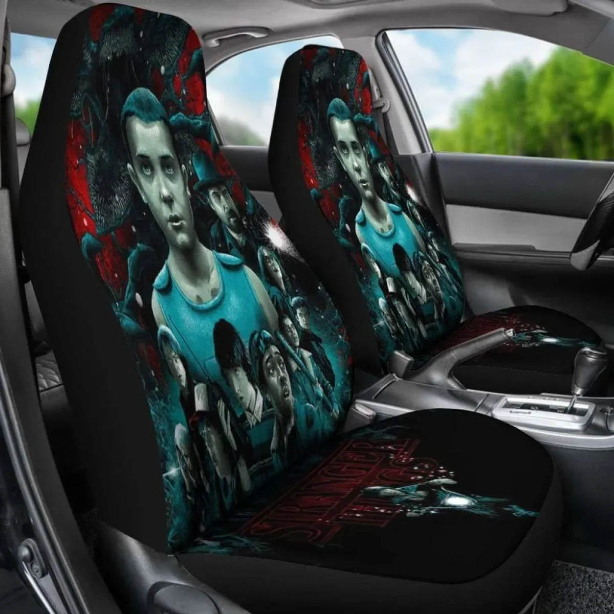 Stranger Things Movie Fan Gift Car Seat Covers Universal Fit - PersonalizedFury