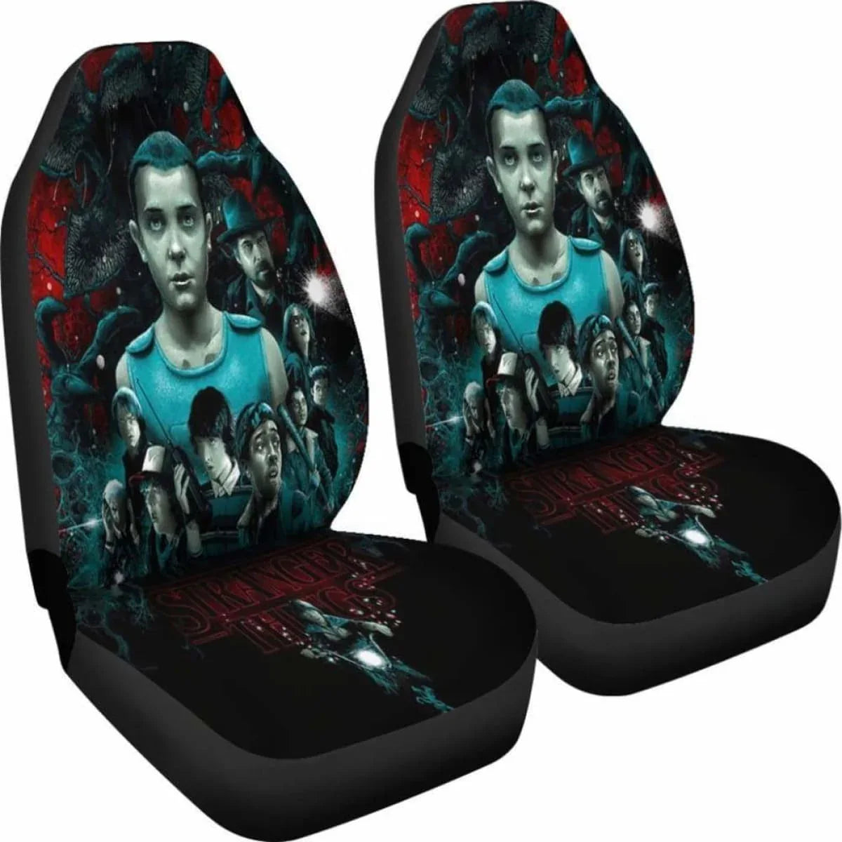 Stranger Things Movie Fan Gift Car Seat Covers Universal Fit - PersonalizedFury