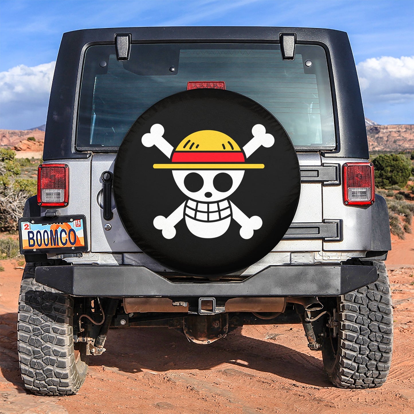 Straw Hat Pirates Flag Custom One Piece Anime Car Spare Tire