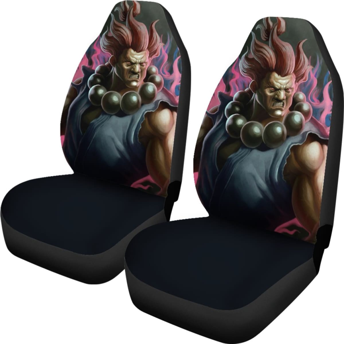Street Fighter Akuma Art Car Seat Covers Amazing Gitf Universal Fit 173905