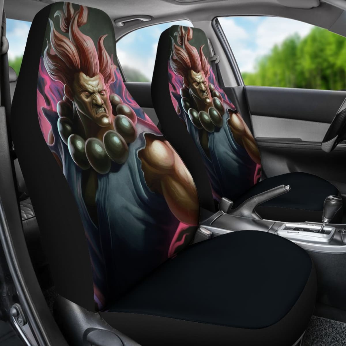 Street Fighter Akuma Art Car Seat Covers Amazing Gitf Universal Fit 173905