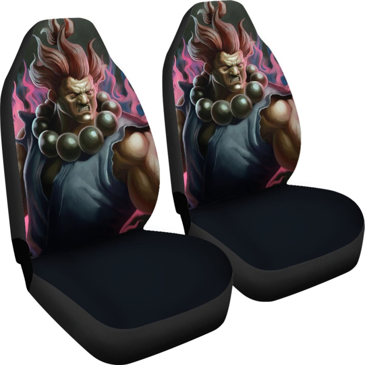 Street Fighter Akuma Art Car Seat Covers Amazing Gitf Universal Fit 173905