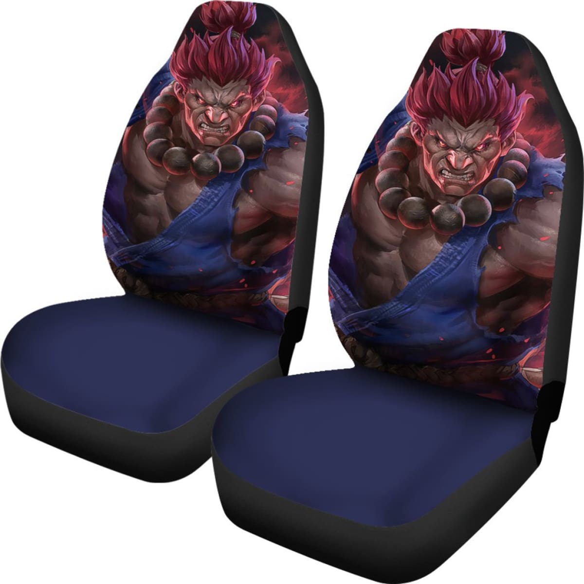 Street Fighter Art Akuma Car Seat Covers Amazing Gitf Universal Fit 173905