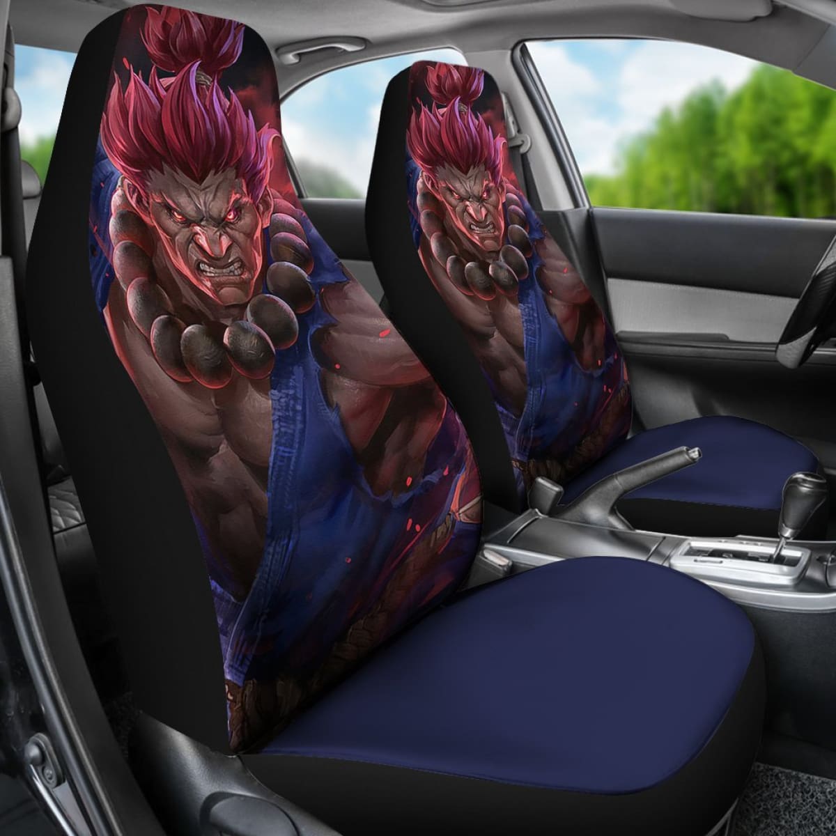 Street Fighter Art Akuma Car Seat Covers Amazing Gitf Universal Fit 173905