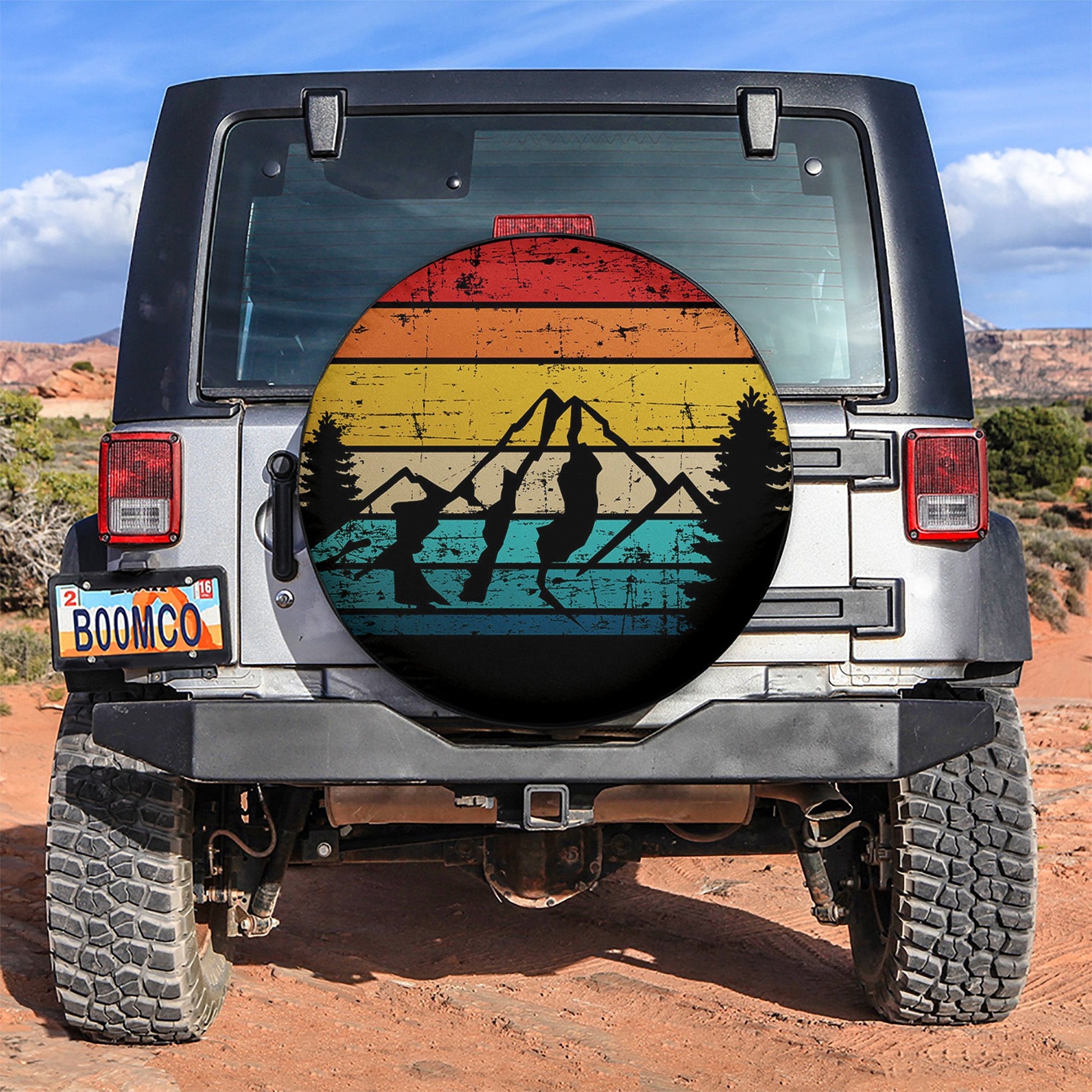 Style Mountains Vintage Camping Car Spare Tire Cover