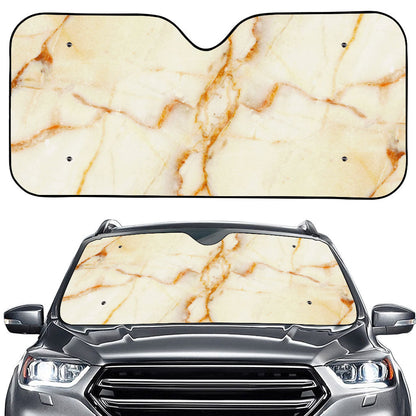 Sugar Brown Marble Print Car Windshield Sun Shade