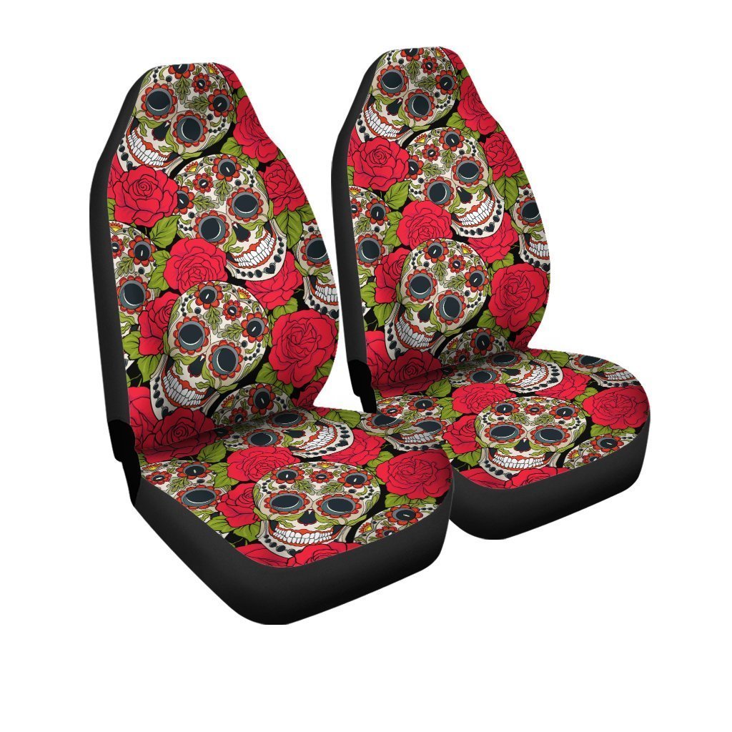 Sugar Skull Car Seat Covers Custom Pattern Car Interior Accessories