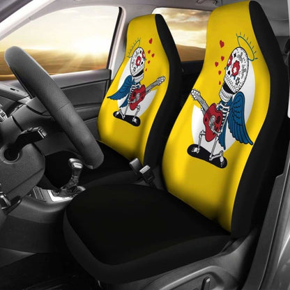 Sugar Skull Rockstar Car Seat Covers Universal Fit 053012