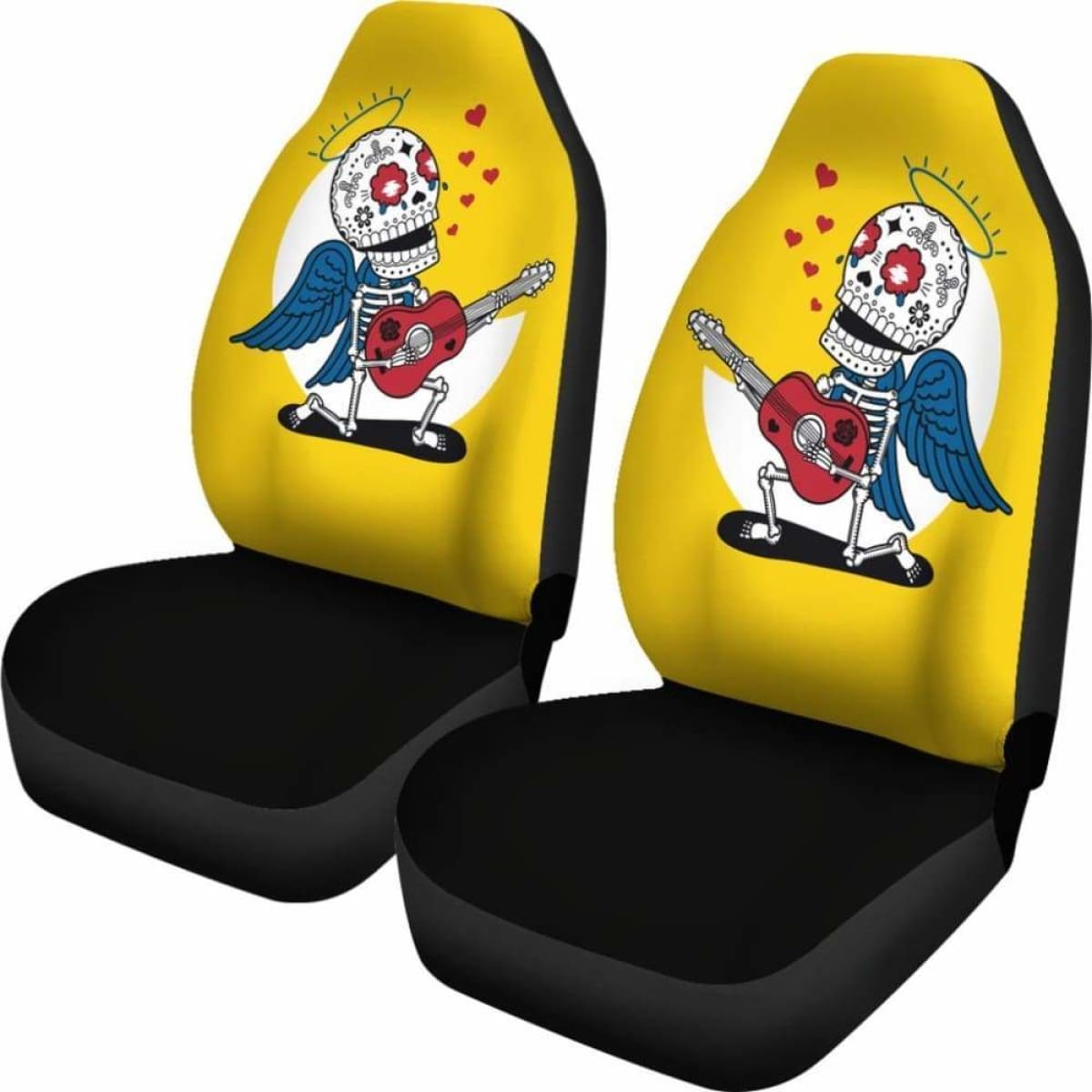 Sugar Skull Rockstar Car Seat Covers Universal Fit 053012