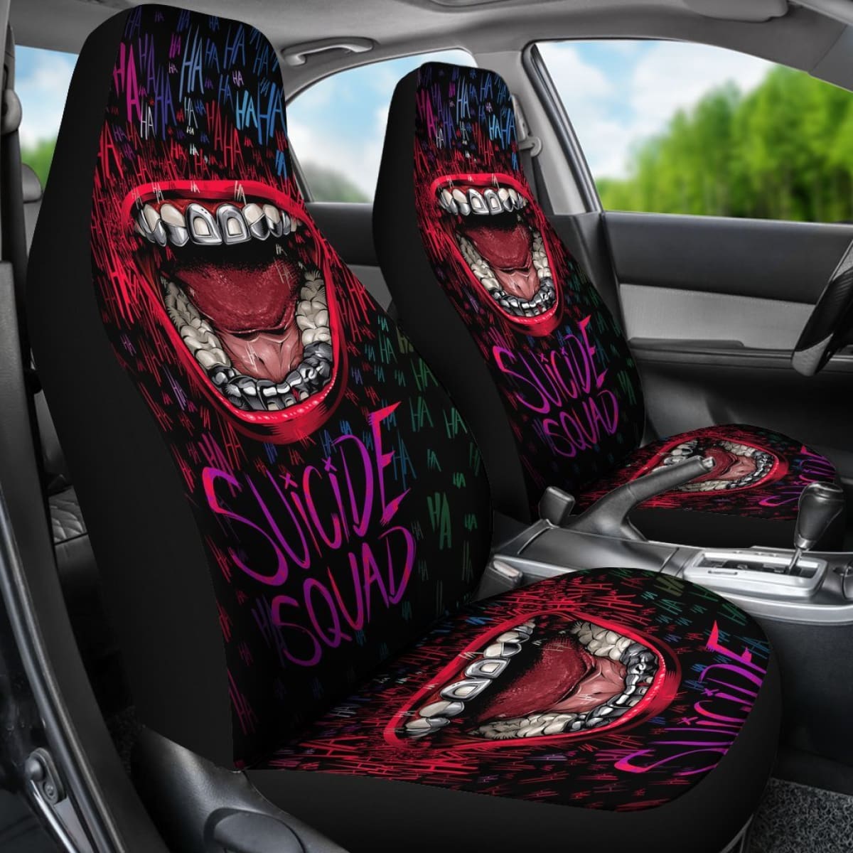 Suicide Squad Art Car Seat Covers Movie Fan Gift H031020 Universal Fit 225311