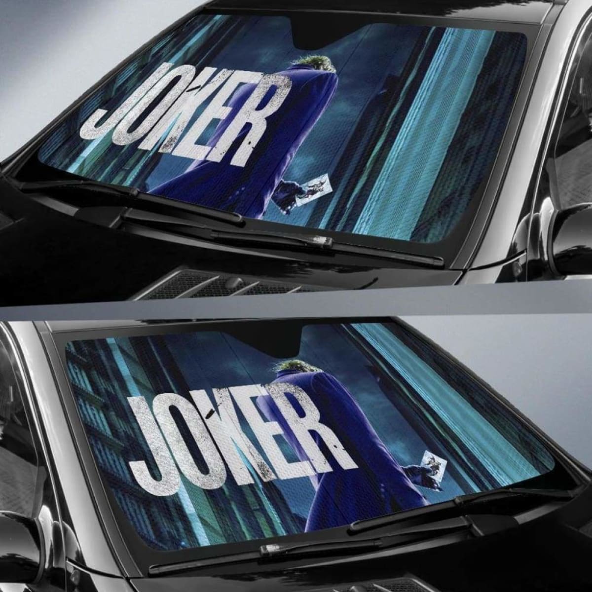 Suicide Squad Art Joker Car Sun Shades Movie Fan Gift Universal Fit 051012