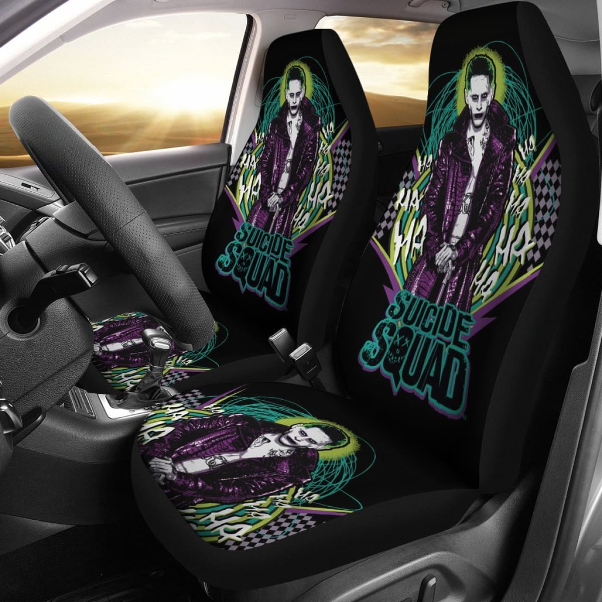 Suicide Squad Car Seat Covers Joker Villains Movie Fan Gift H031020 Universal Fit 225311