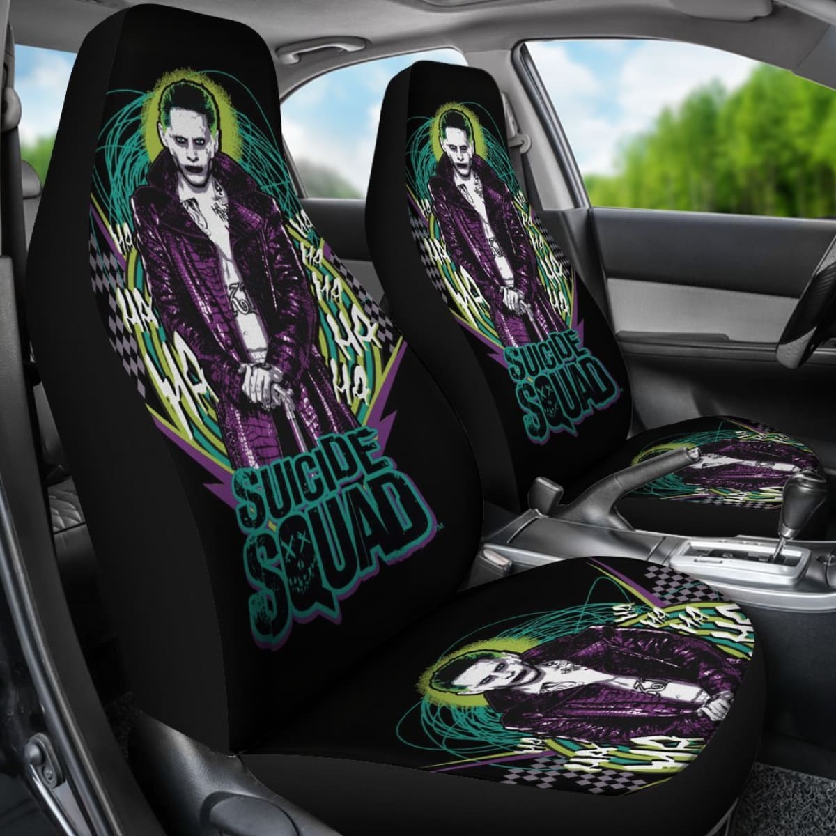Suicide Squad Car Seat Covers Joker Villains Movie Fan Gift H031020 Universal Fit 225311