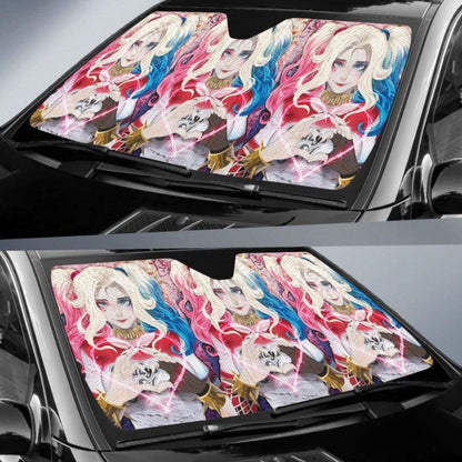 Suicide Squad Car Sun Shades Harley Quinn Movie Fan Gift Universal Fit 051012