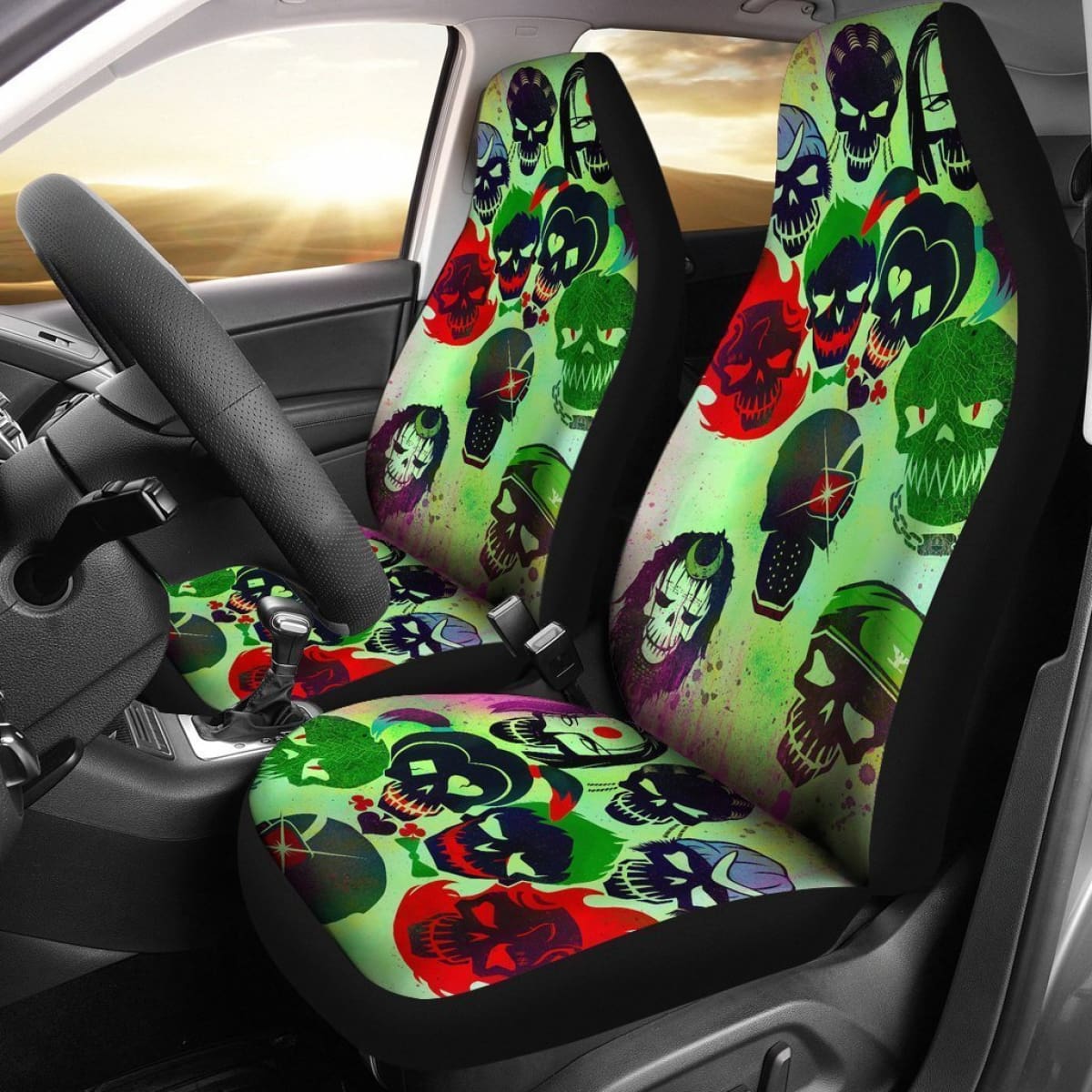 Suicide Squad Deadly Icons Car Seat Covers Universal Fit 225721