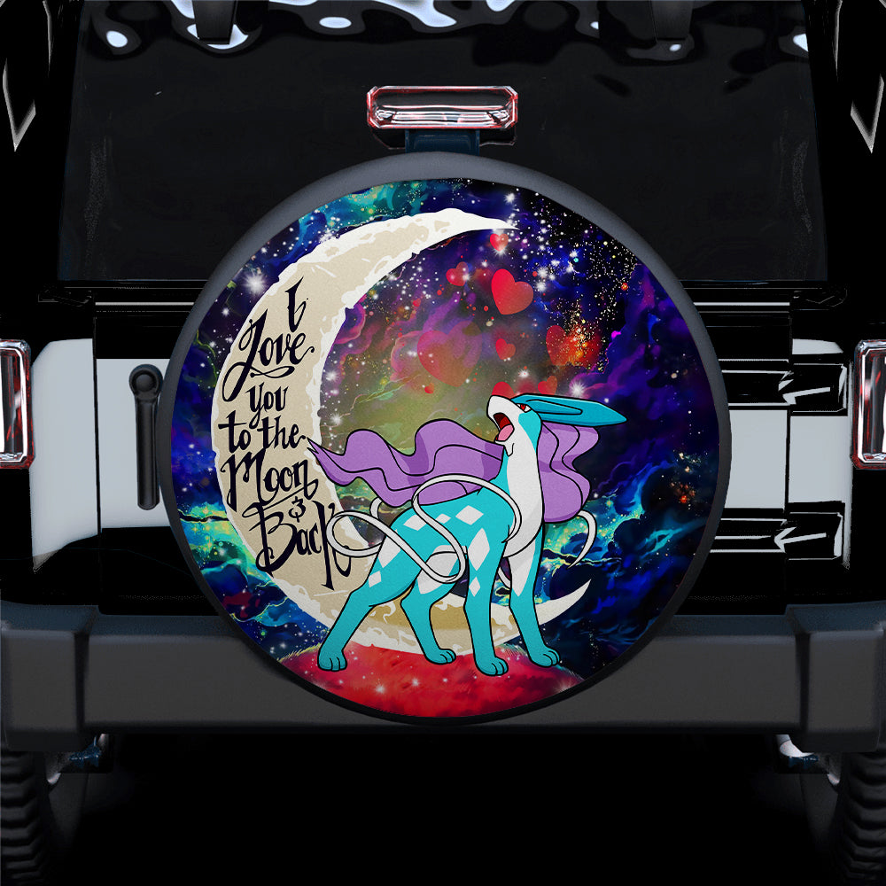 Suicune Legendary Love You To The Moon Galaxy Car Spare Tire Cover