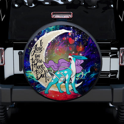 Suicune Legendary Love You To The Moon Galaxy Car Spare Tire Cover
