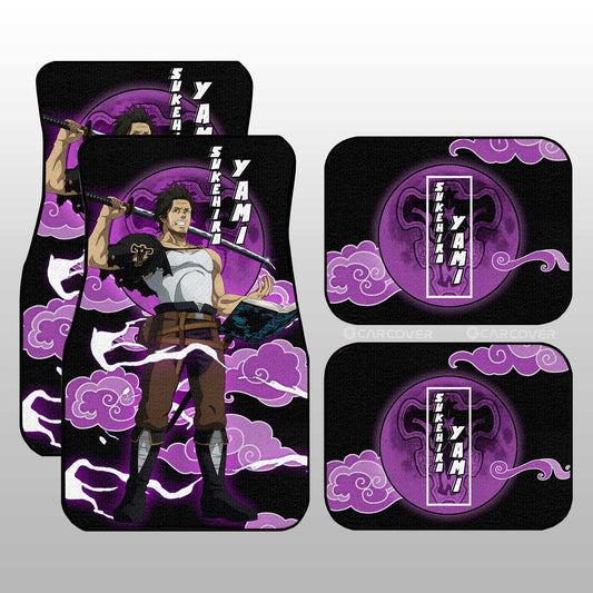 Sukehiro Yami Car Floor Mats Custom Black Clover Anime Car Accessories