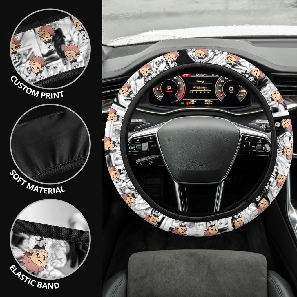 Sukuna Jujutsu Kaisen Anime Custom Car Steering Wheel Cover