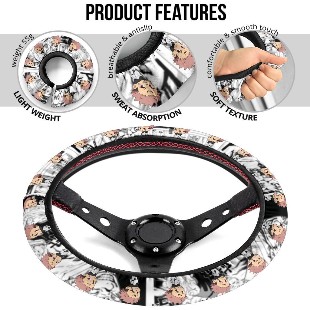 Sukuna Jujutsu Kaisen Anime Custom Car Steering Wheel Cover