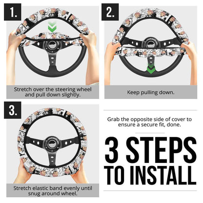 Sukuna Jujutsu Kaisen Anime Custom Car Steering Wheel Cover