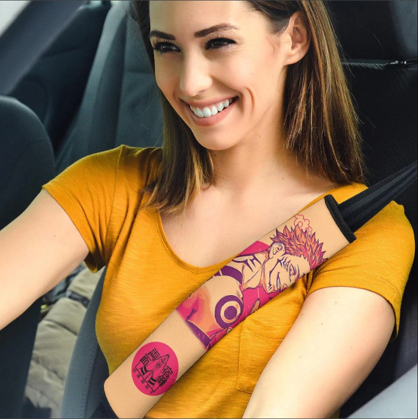Sukuna Ryomen Anime Jujutsu Kaisen Car Seat Belt Cover Custom Car Accessories