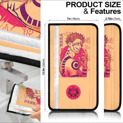 Sukuna Ryomen Anime Jujutsu Kaisen Car Seat Belt Cover Custom Car Accessories
