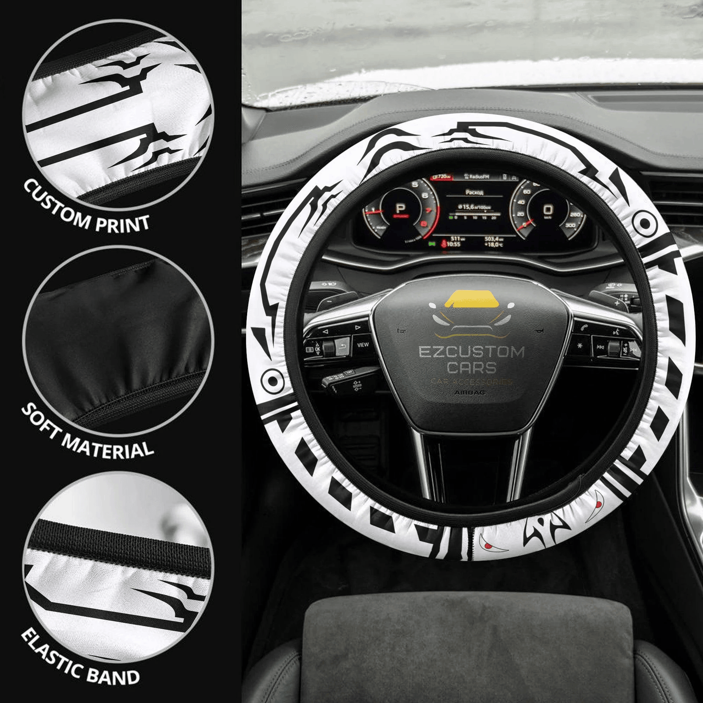 Sukuna Ryomen Car Accessories Custom Jujutsu Kaisen Anime Steering Wheel Cover