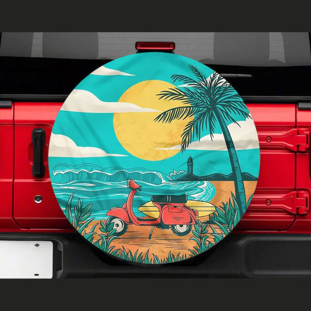 Summer Beach Jeep Car Spare Tire Cover