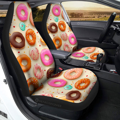 Summer Donuts Car Seat Covers Custom Girly Pattern Car Accessories