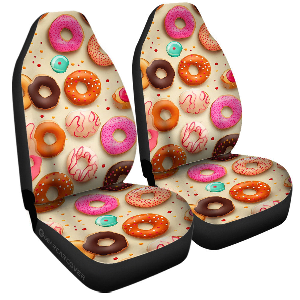 Summer Donuts Car Seat Covers Custom Girly Pattern Car Accessories