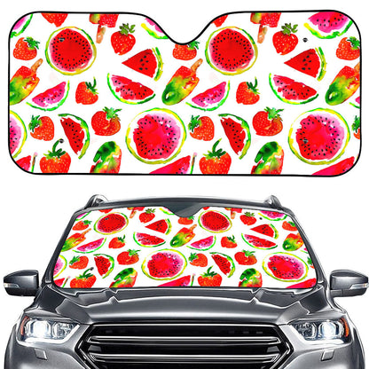 Summer Fruits Watermelon Pattern Print Car Windshield Sun Shade