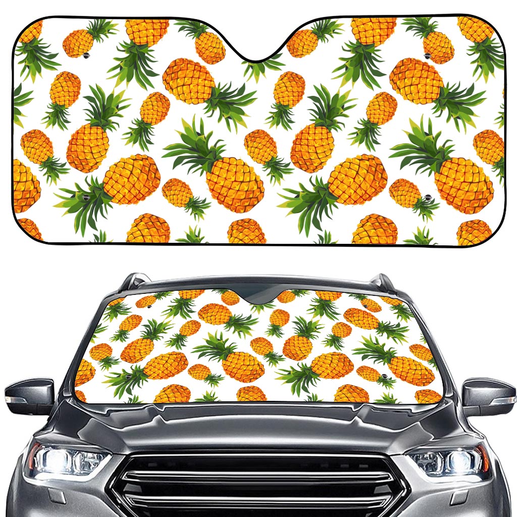 Summer Pineapple Pattern Print Car Windshield Sun Shade