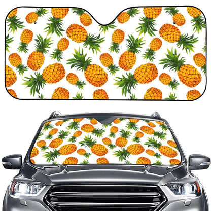 Summer Pineapple Pattern Print Car Windshield Sun Shade