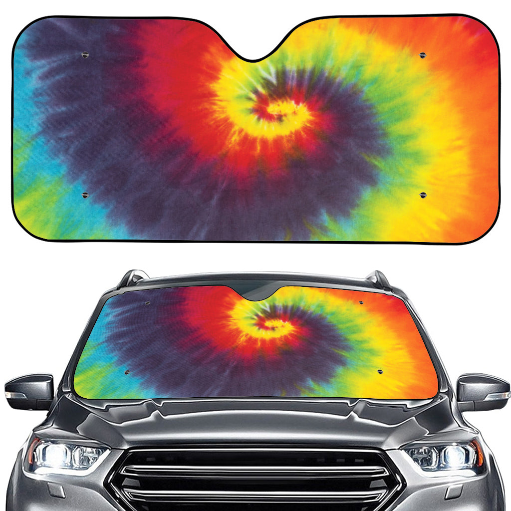 Summer Tie Dye Print Car Windshield Sun Shade