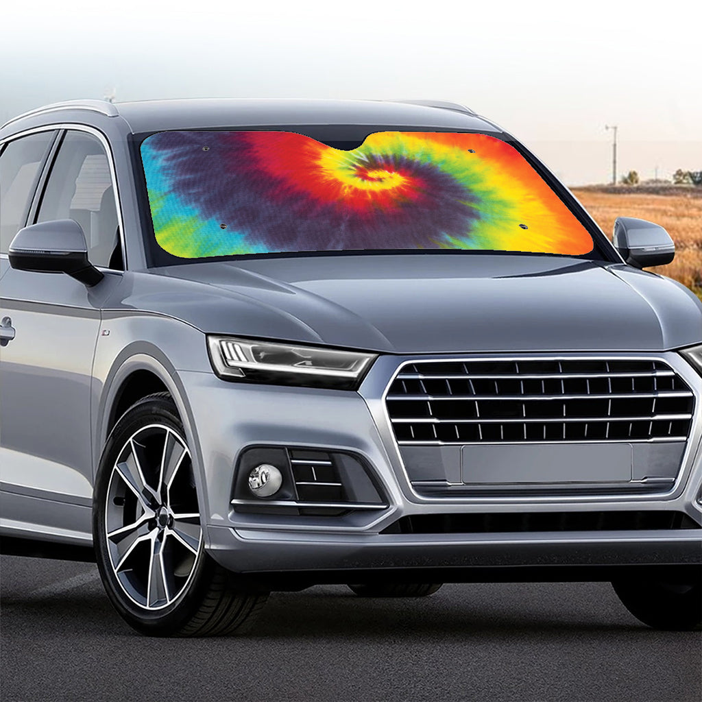 Summer Tie Dye Print Car Windshield Sun Shade