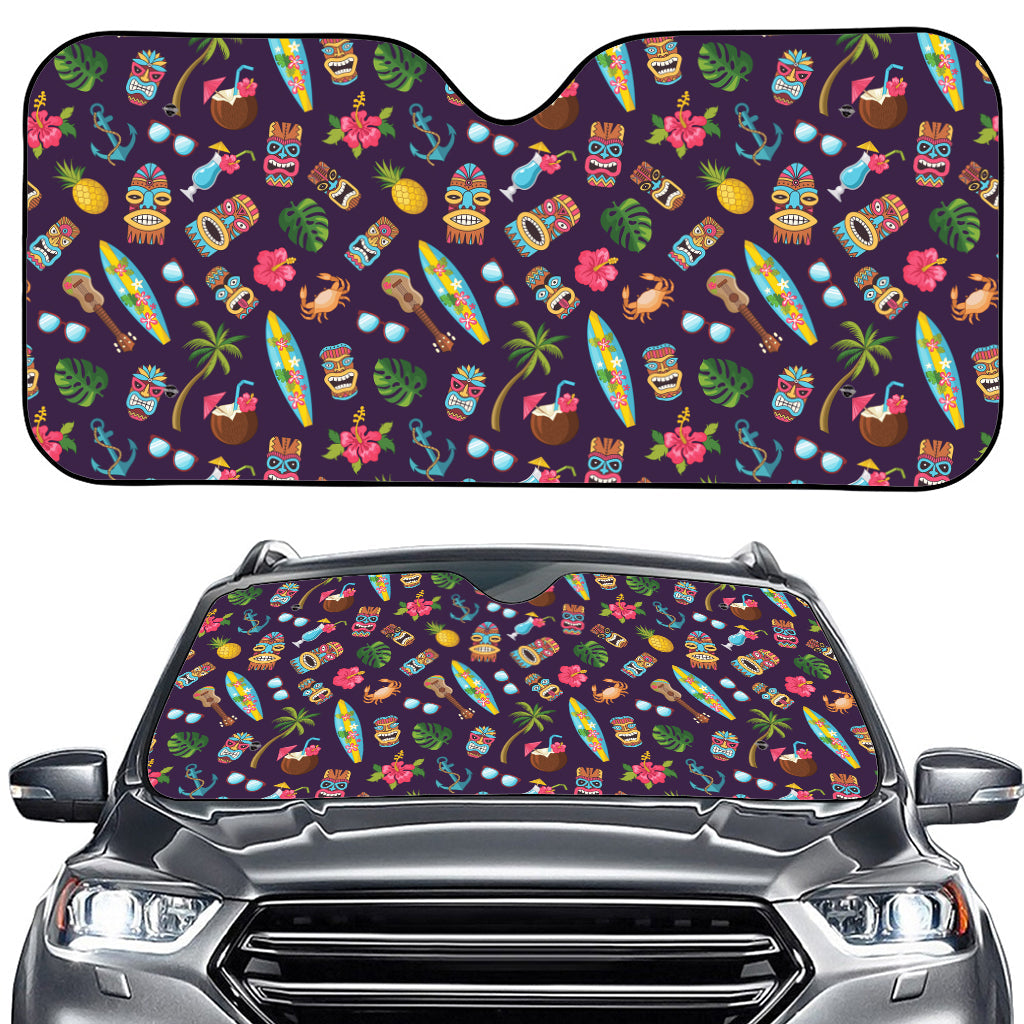 Summer Totem Pattern Print Car Windshield Sun Shade