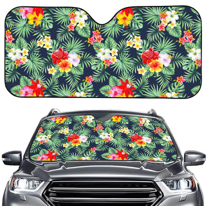 Summer Tropical Hawaii Pattern Print Car Windshield Sun Shade
