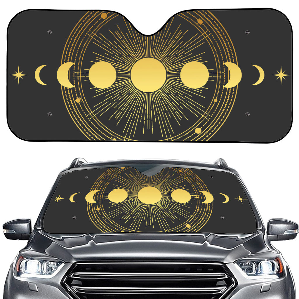 Sun And Moon Phase Print Car Windshield Sun Shade