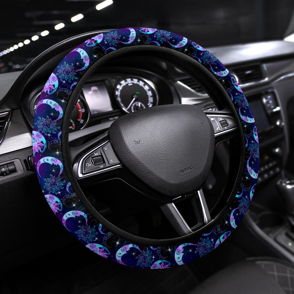 Sun Moon Celestial Car Steering Wheel Cover