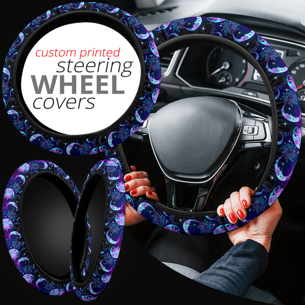 Sun Moon Celestial Car Steering Wheel Cover