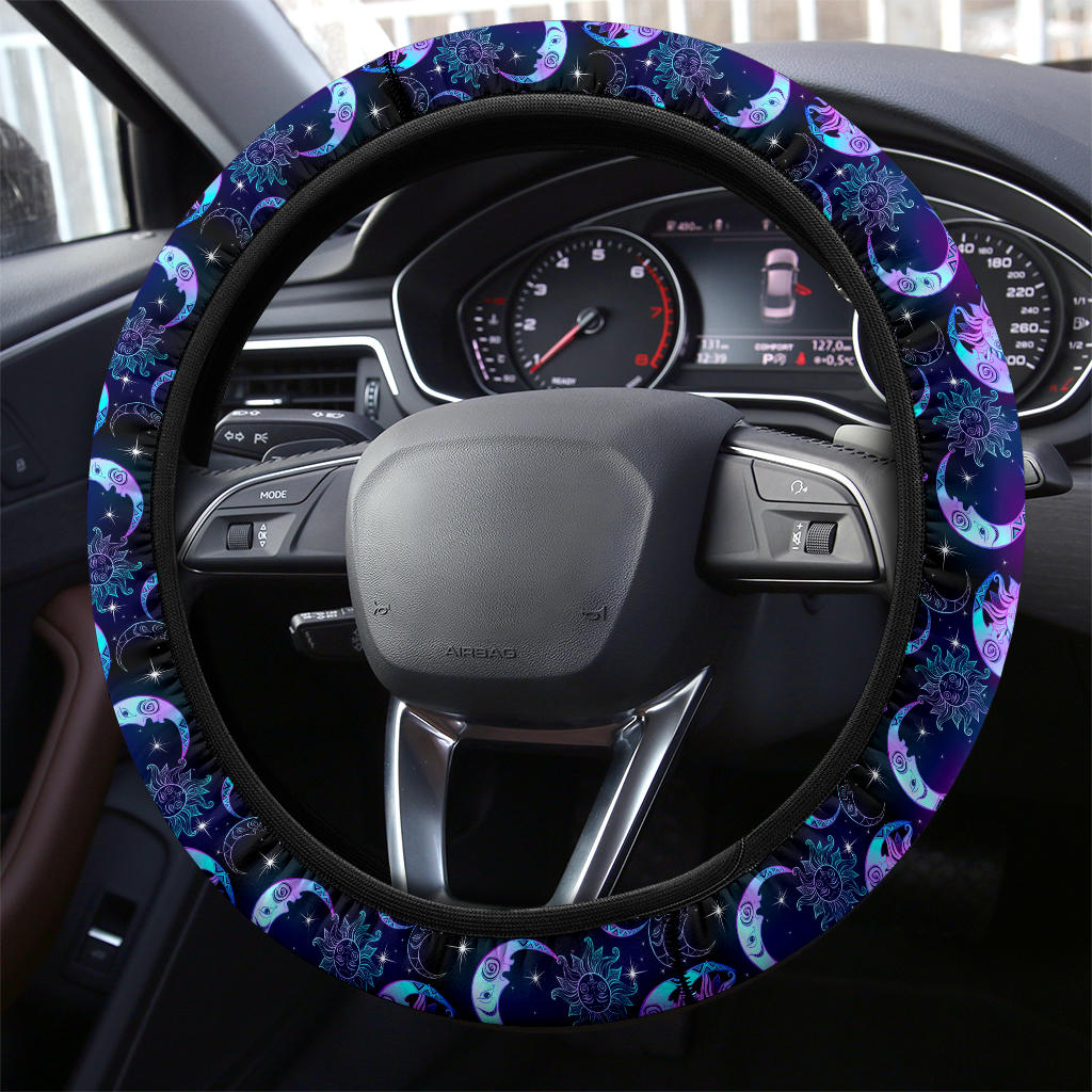 Sun Moon Celestial Car Steering Wheel Cover