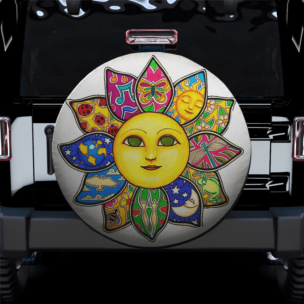 Sun Moon Multicolor Spare Tire Cover