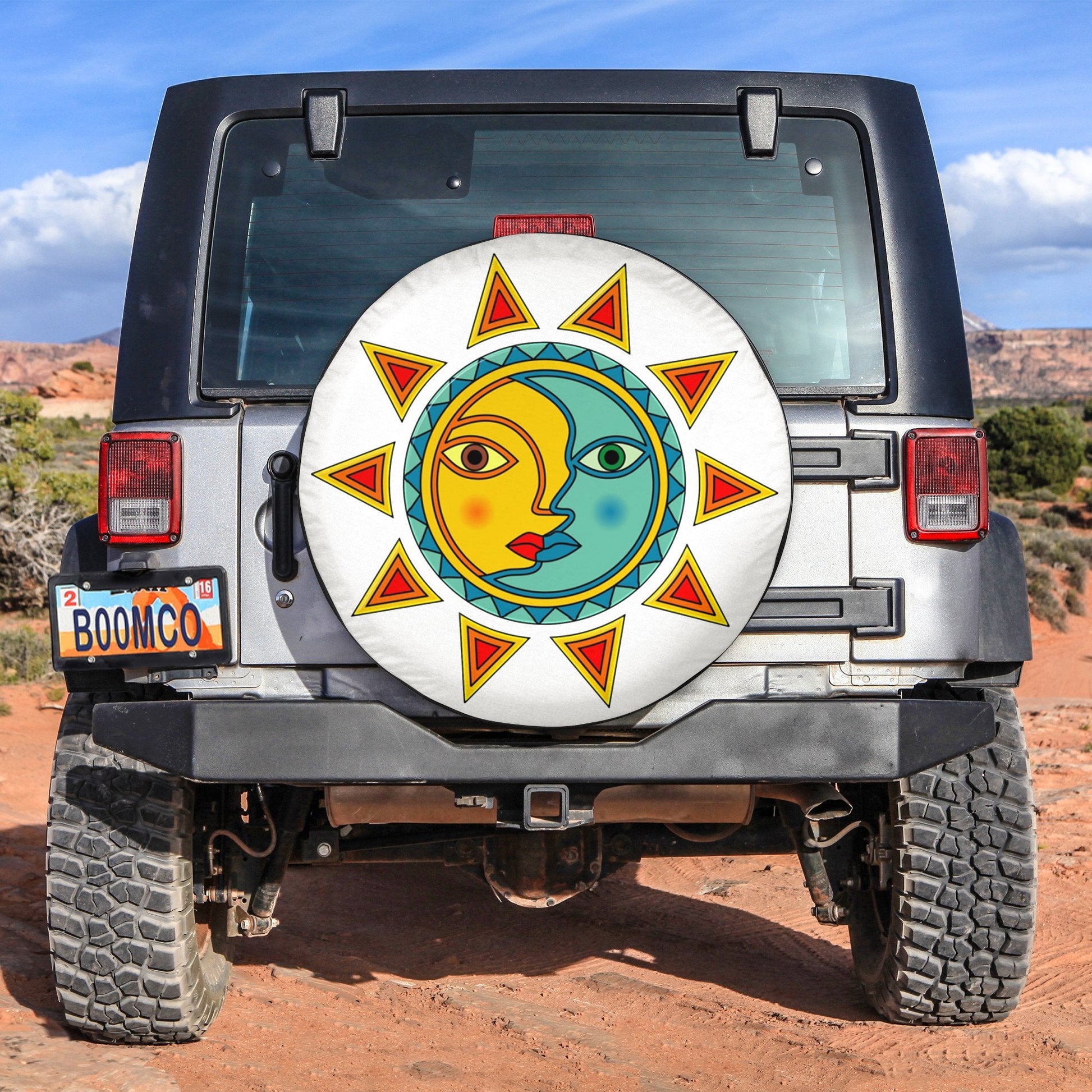 Sun Moon Png Sun Spare Tire Cover