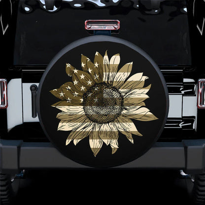 Sunflower American Usa Custom Jeep Car Spare Tire Cover
