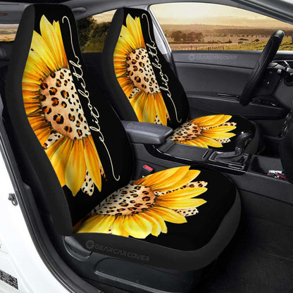 Sunflower Car Seat Covers Custom Personalized Name Car Accessories
