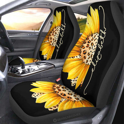 Sunflower Car Seat Covers Custom Personalized Name Car Accessories